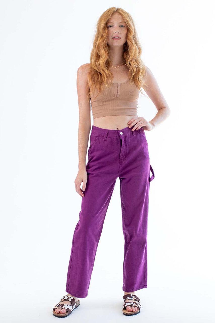 Purple Carpenter Dad Jeans Product Image