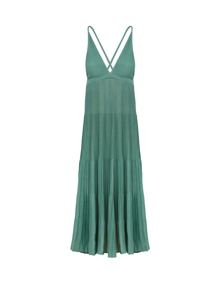 Knit Katia Long Dress (Exchange Only) - Seaglass Product Image