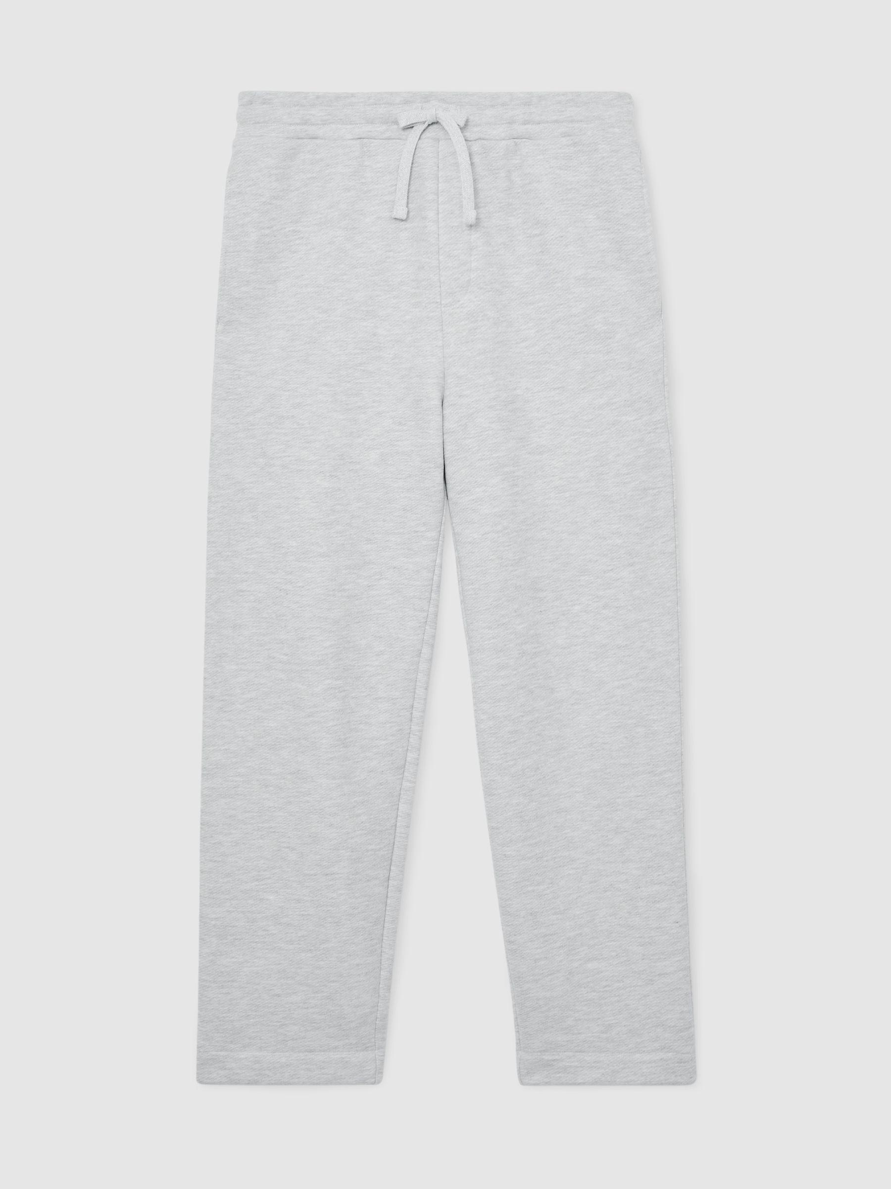 Cotton-Blend Heavyweight Joggers in Grey Melange Product Image
