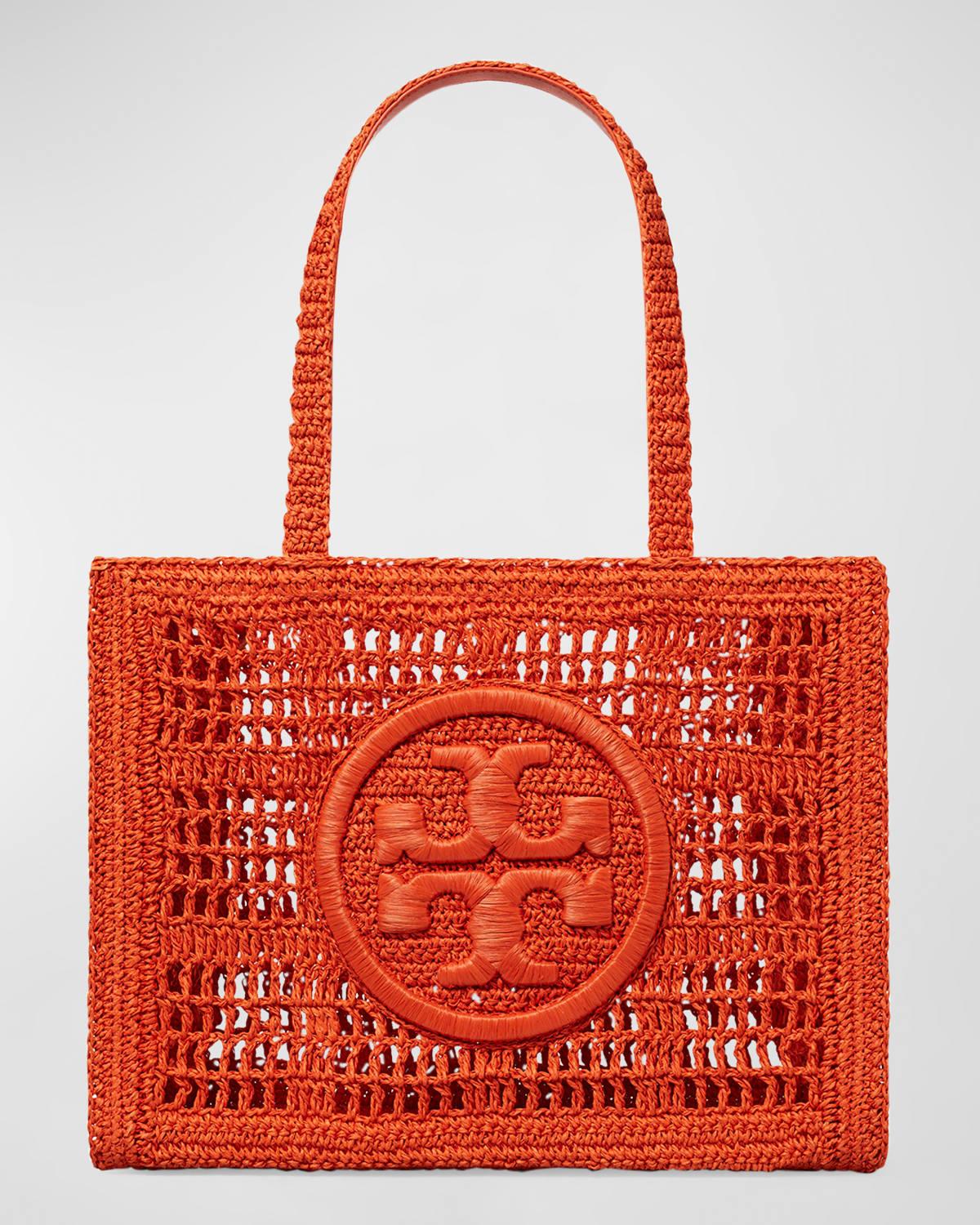 Womens Small Ella Crochet Straw Tote Bag Product Image