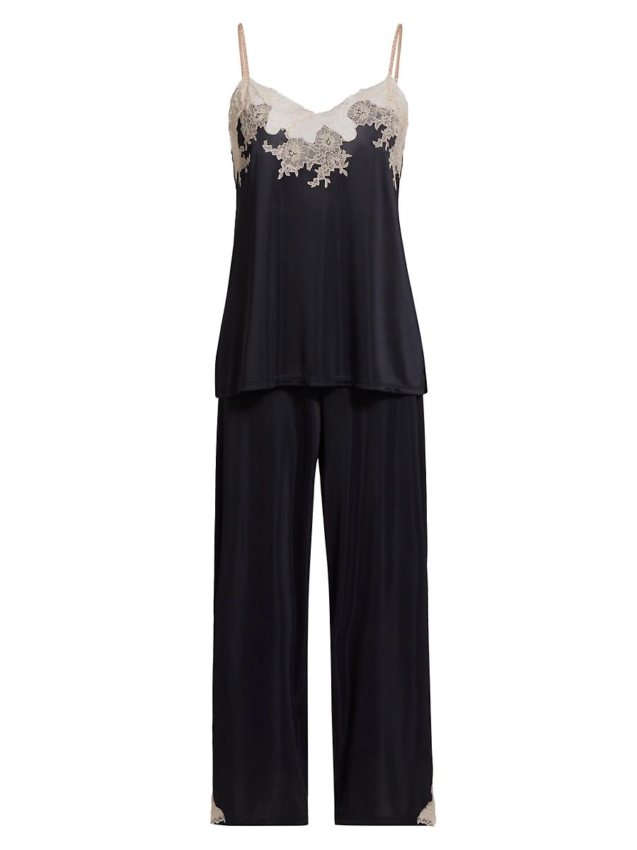 Womens Enchant Lace-Trim Jersey Pajamas Product Image