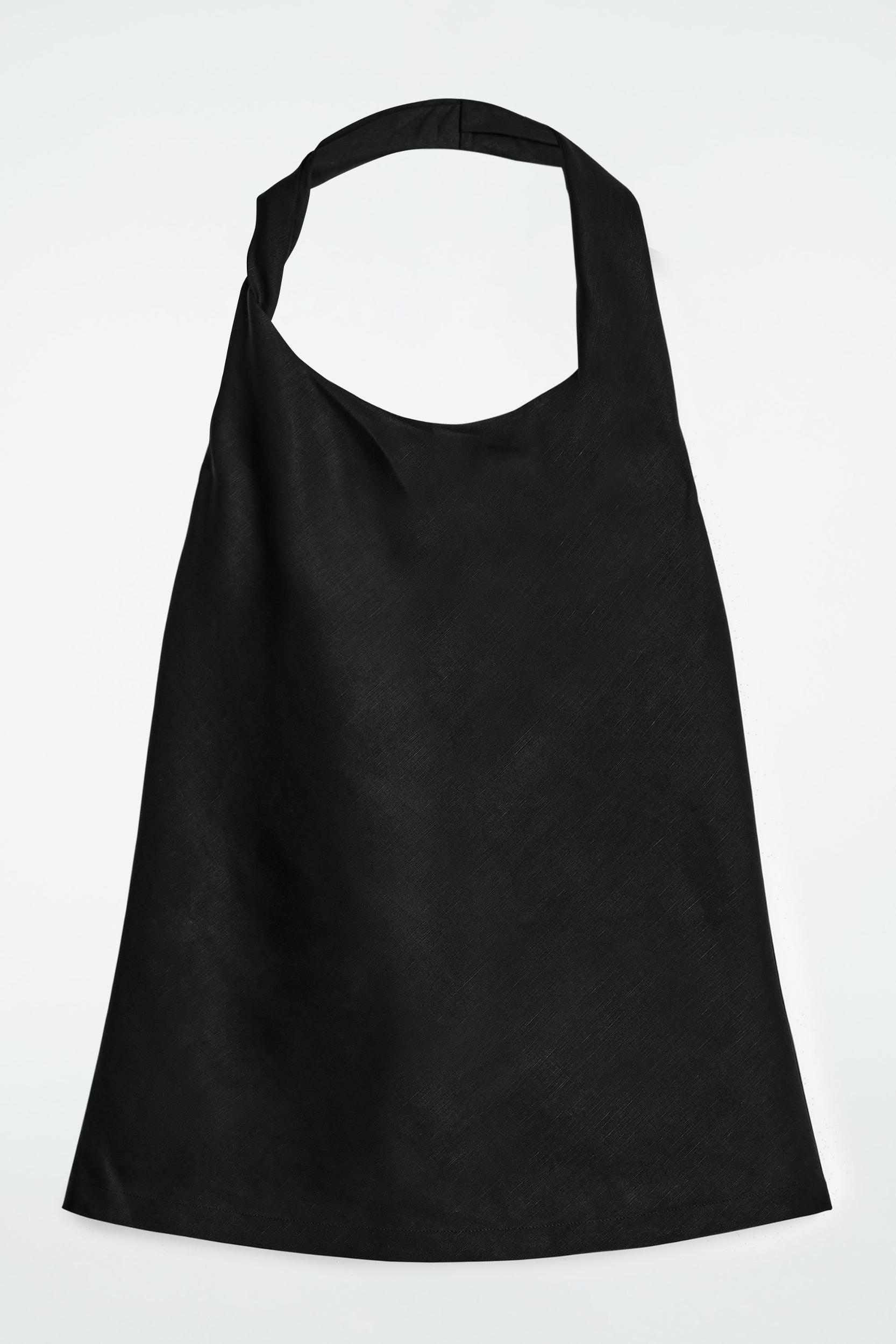 TWIST-DETAIL LINEN-BLEND TOP Product Image