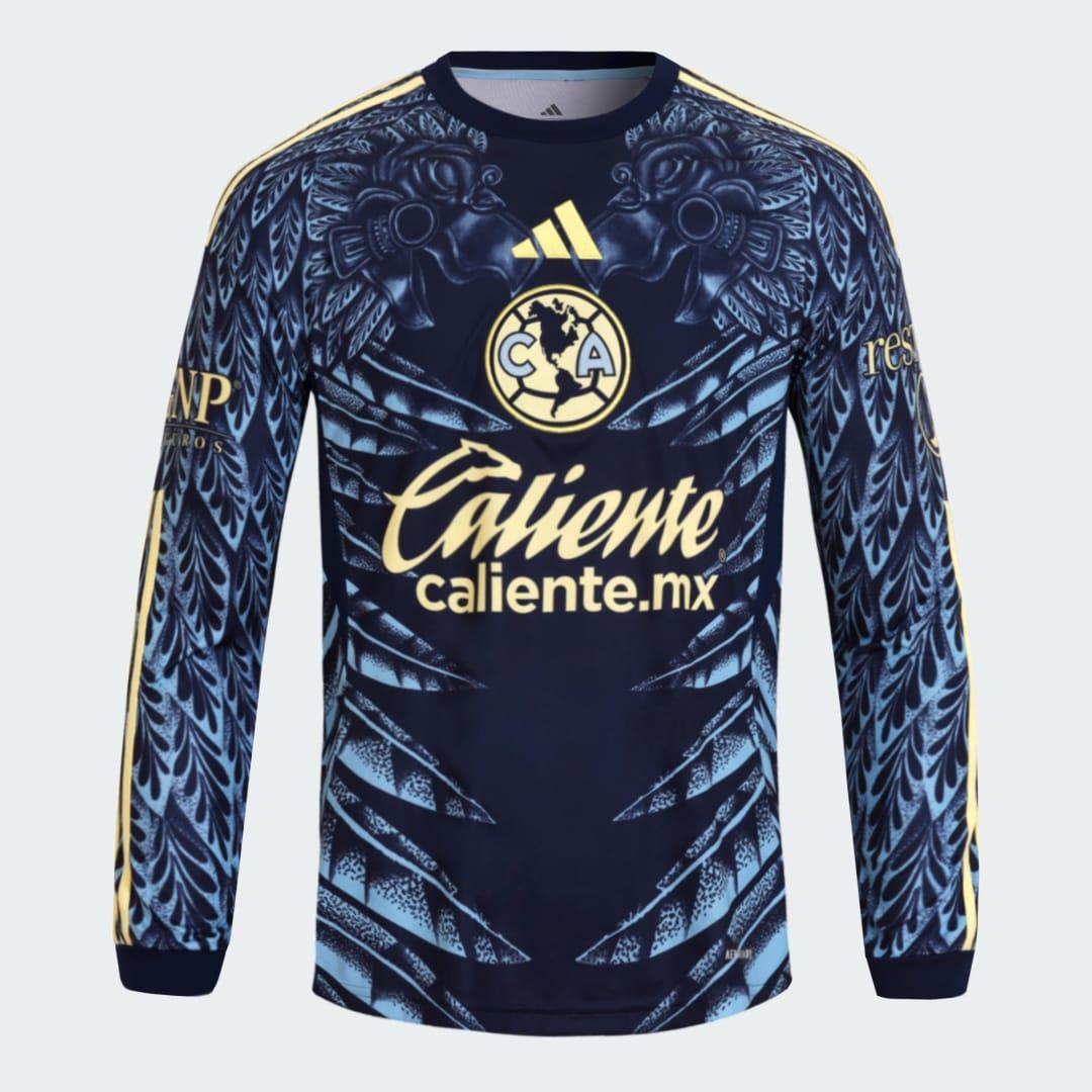 adidas Club Amrica 25/26 Long Sleeve Away Jersey Team Navy Blue 2 S Mens Product Image