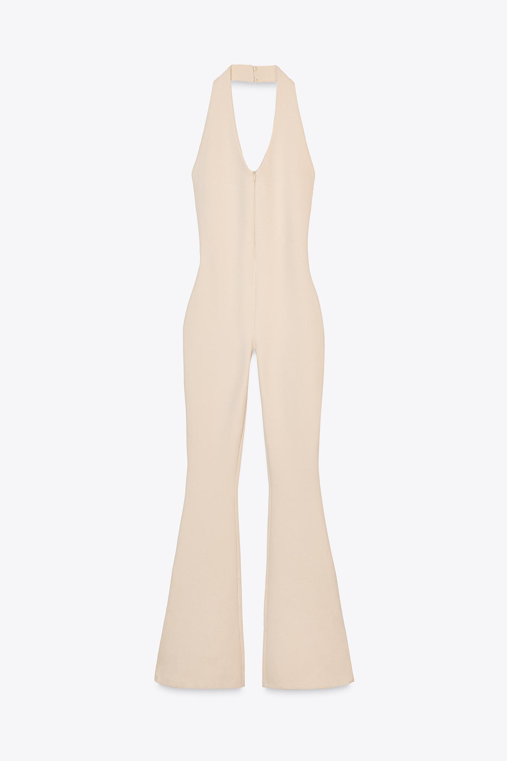 LONG HALTER INTERLOCK JUMPSUIT Product Image