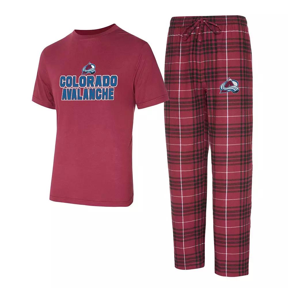 Men's Concepts Sport Colorado Avalanche Vector T-Shirt & Pants Sleep Set, Size: Medium, Med Re Product Image