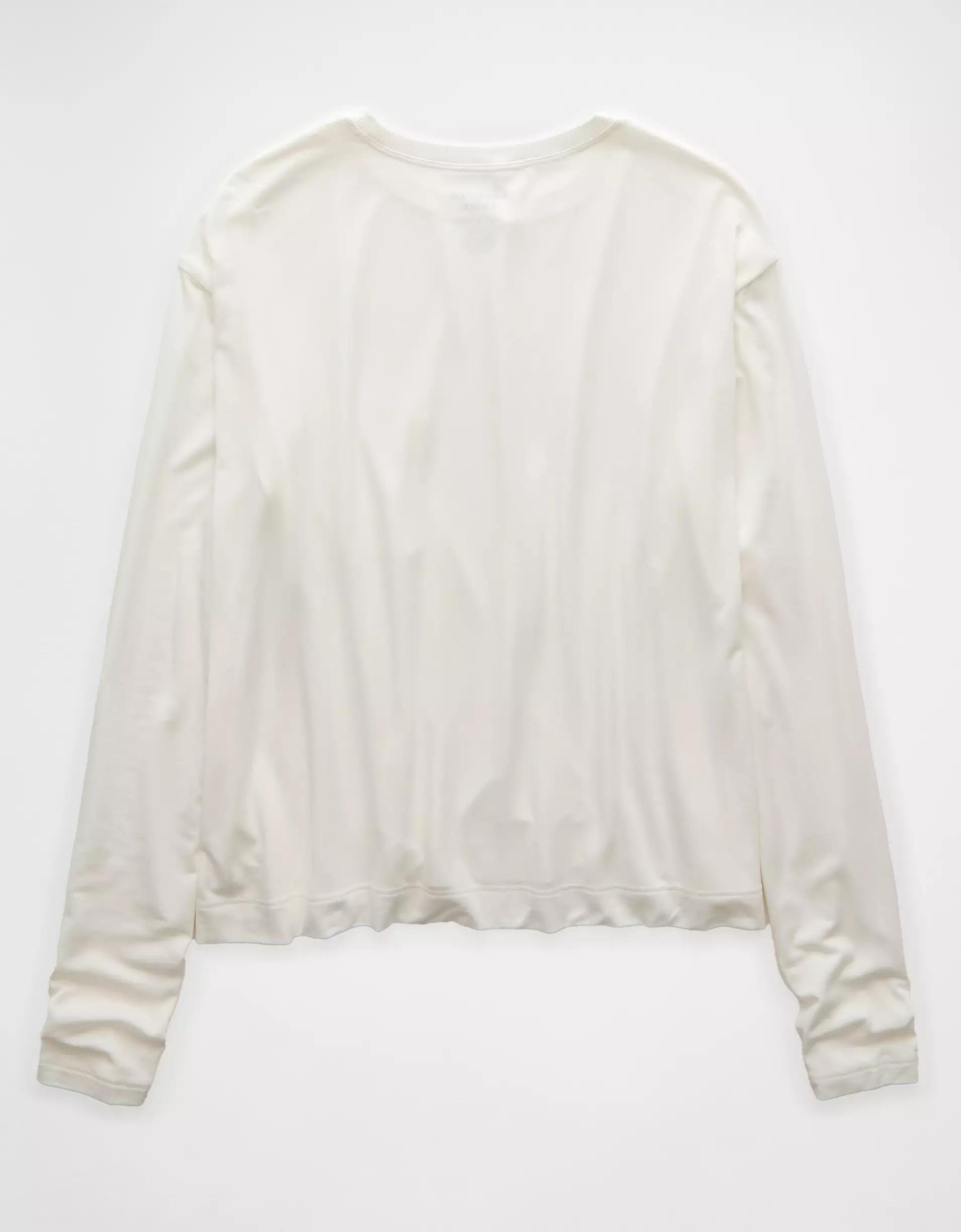 AE Soft & Sexy Long-Sleeve Pocket T-Shirt Product Image