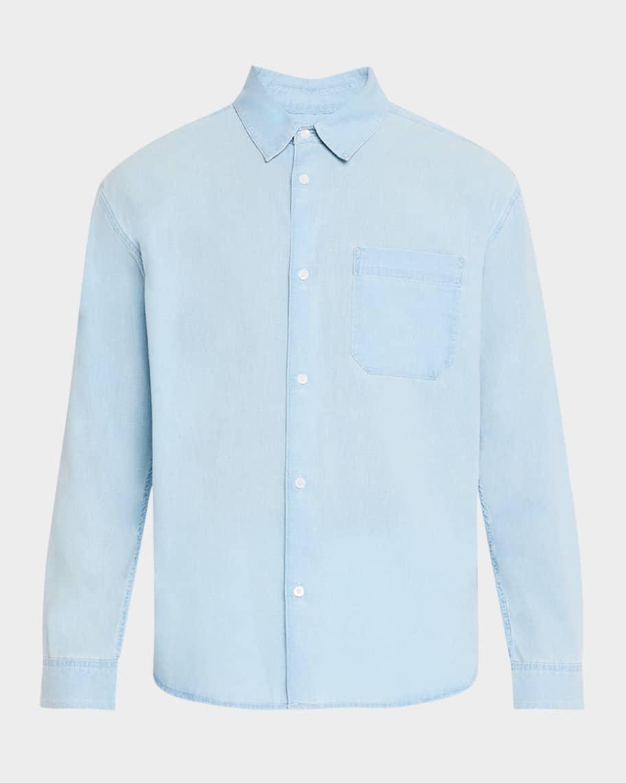 Men's Chambray Button-Down Shirt Product Image
