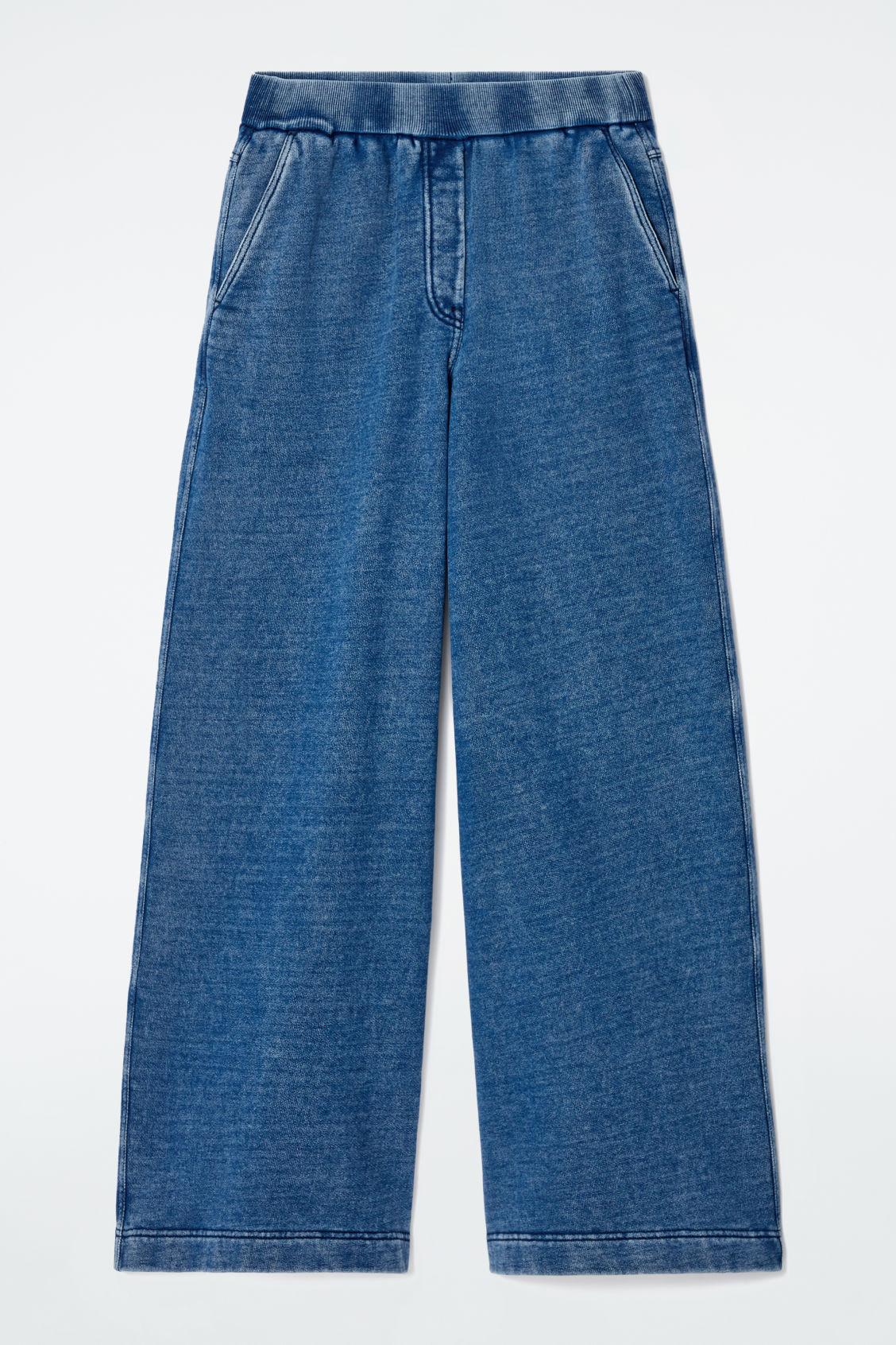 DENIM-WASH JERSEY JOGGERS Product Image