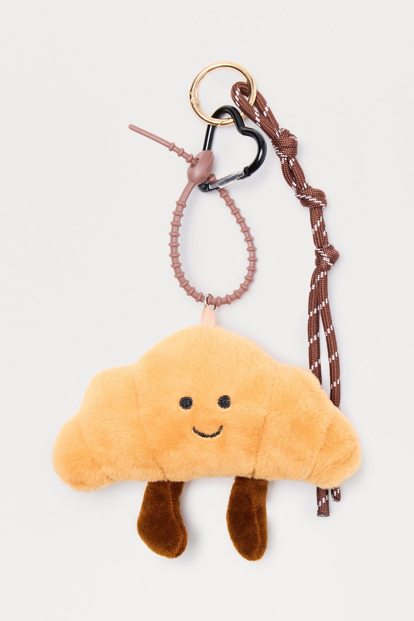 Le Croissant Plush Handbag Charm - Brown/combo Female Product Image