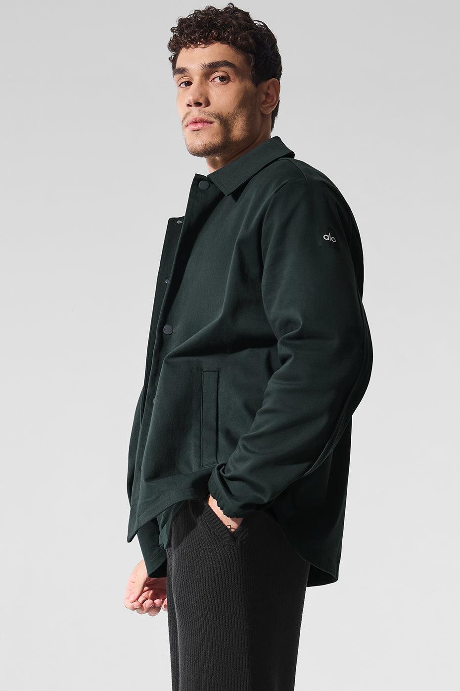 Edition Sueded Jacket - Charcoal Green Product Image
