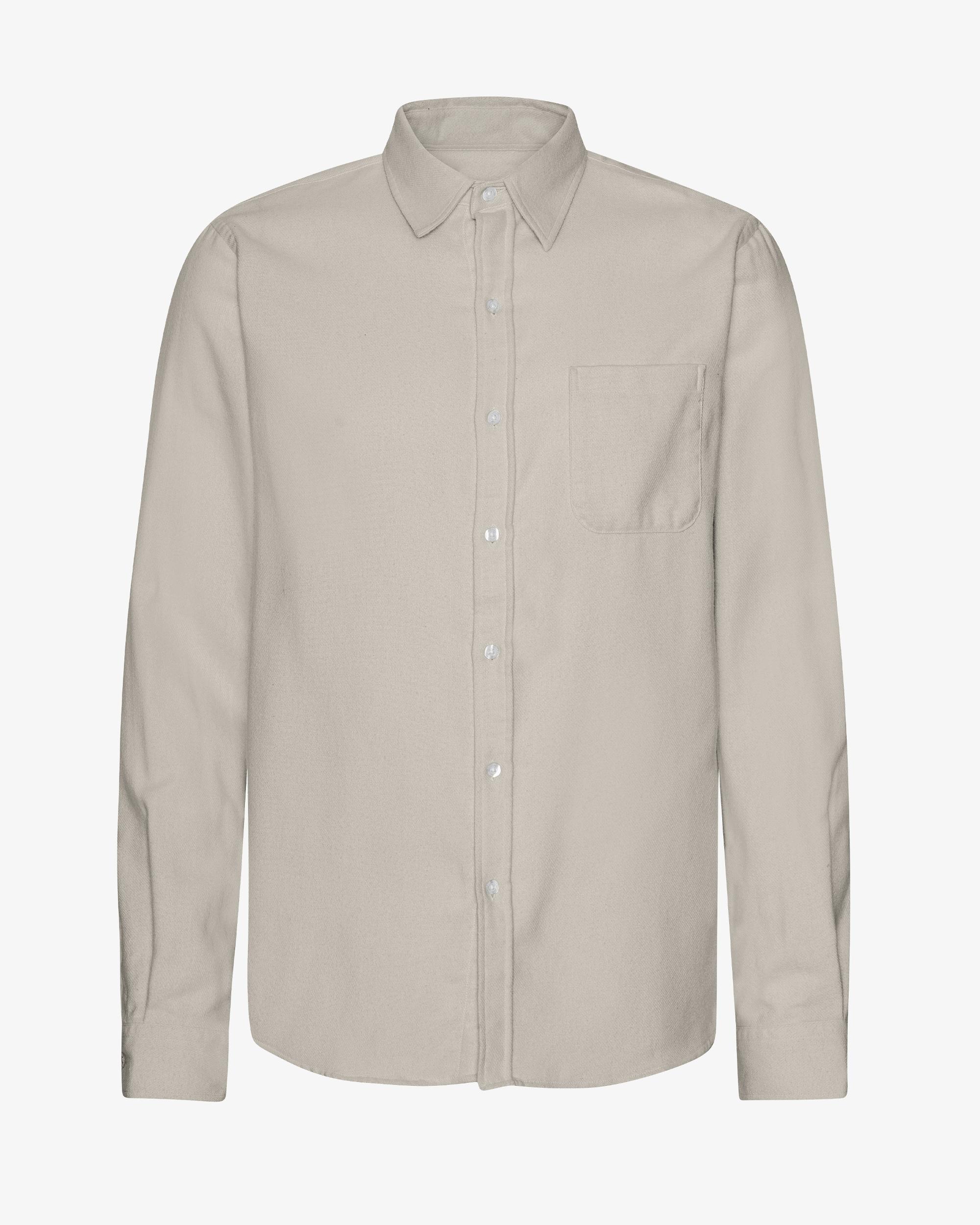 Organic Flannel Shirt - Limestone Grey Product Image