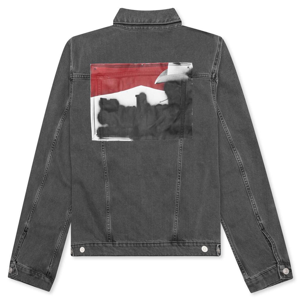 Mark Flood Square Denim Jacket - Washed Black Male Product Image