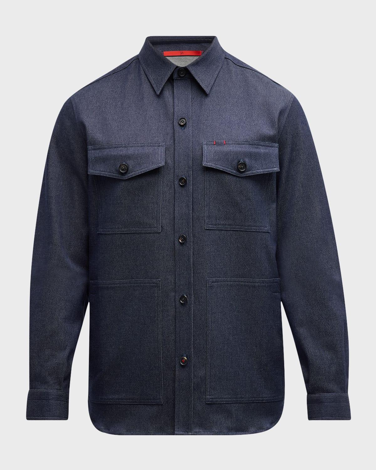 Men's Cotton and Cashmere Overshirt Product Image
