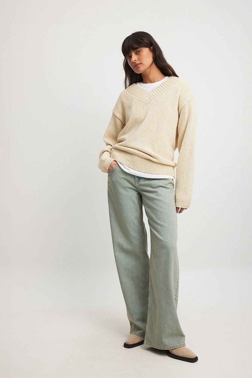 Low Waist Wide Leg Denim Product Image