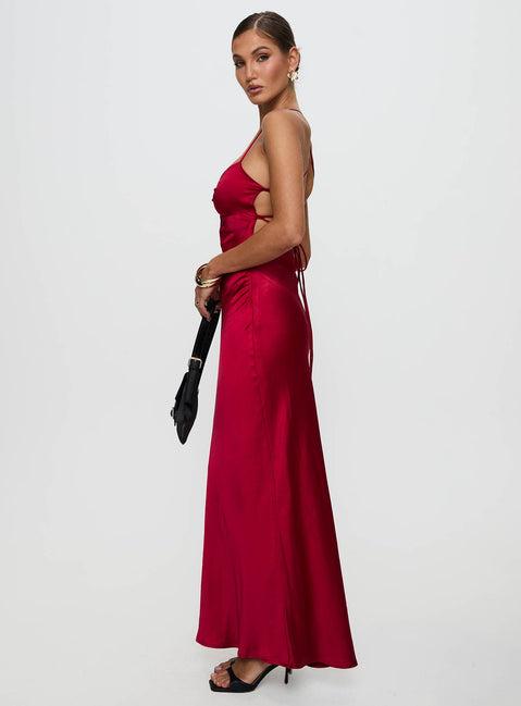 Kristelle Maxi Dress Red Product Image