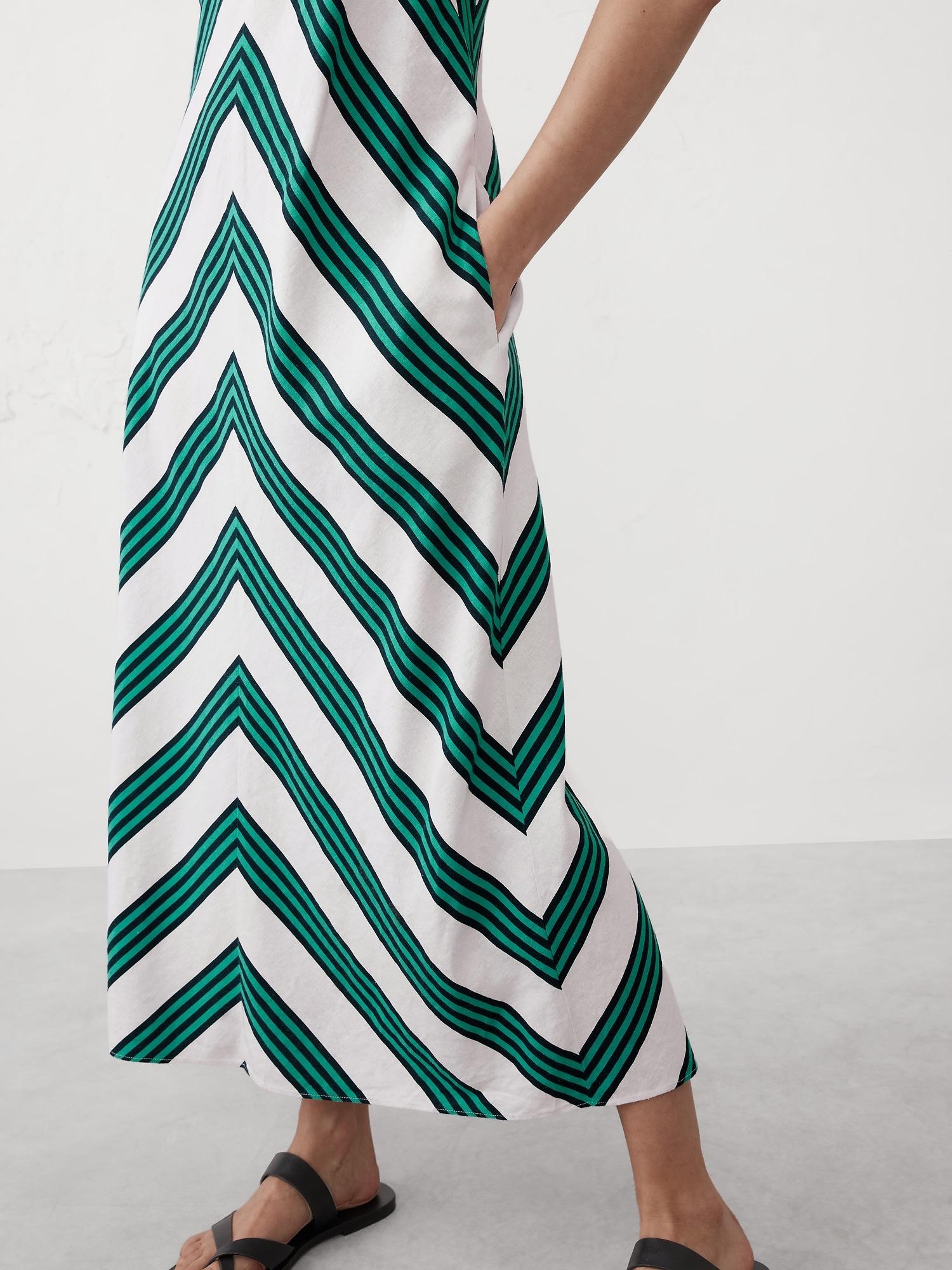 Linen-Blend Strappy Midi Dress Product Image