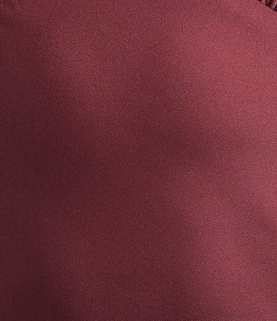Midnight Doll Satin V-Neck Sleeveless Back Drape Dress Product Image