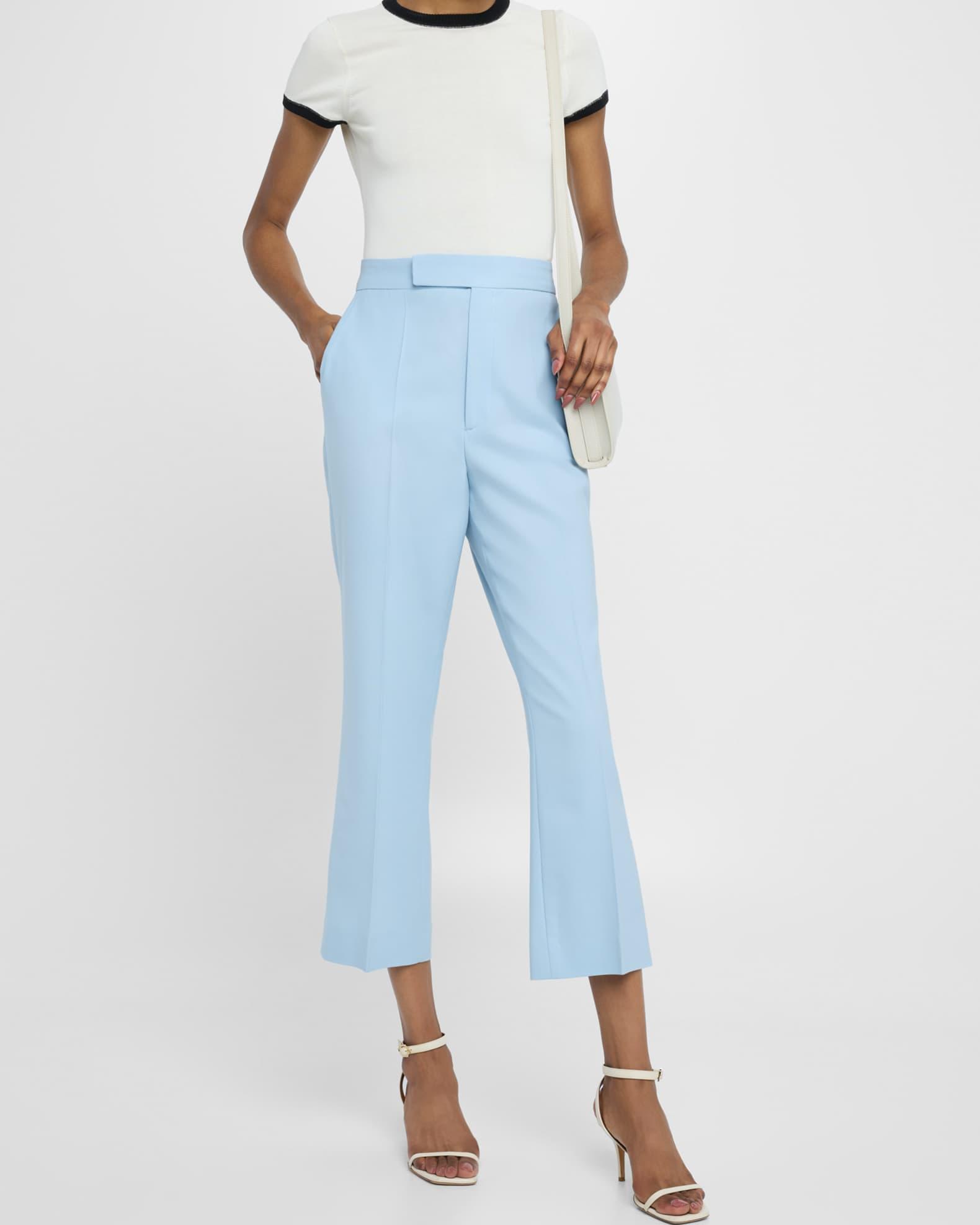 High-Rise Kickflare-Leg Crop Trousers Product Image