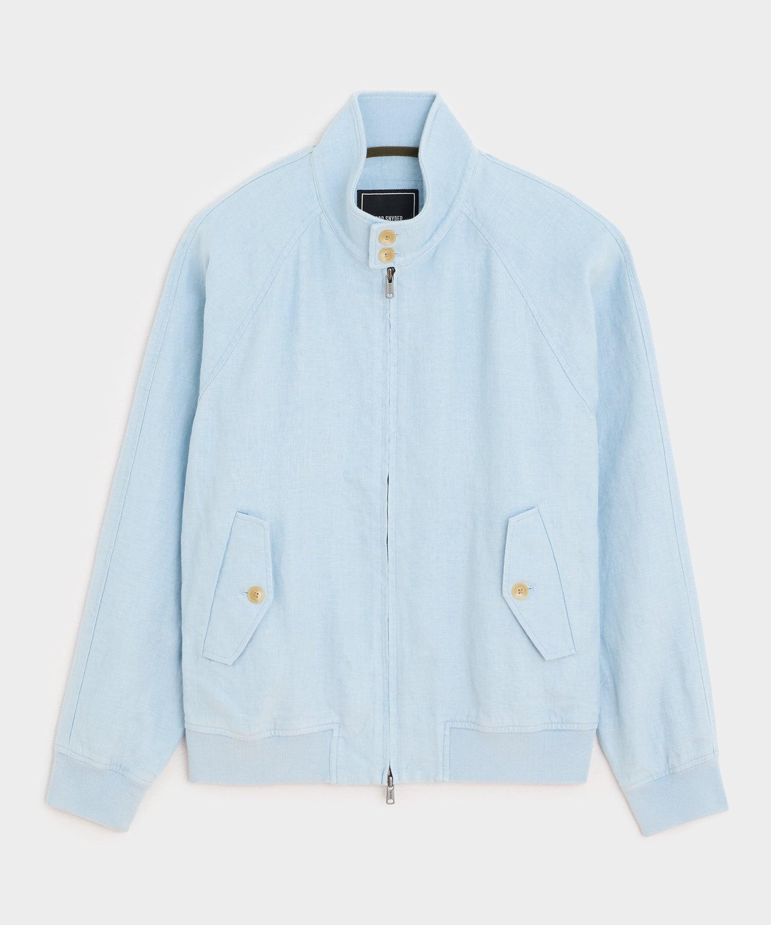 Cropped Linen Harrington Jacket Product Image