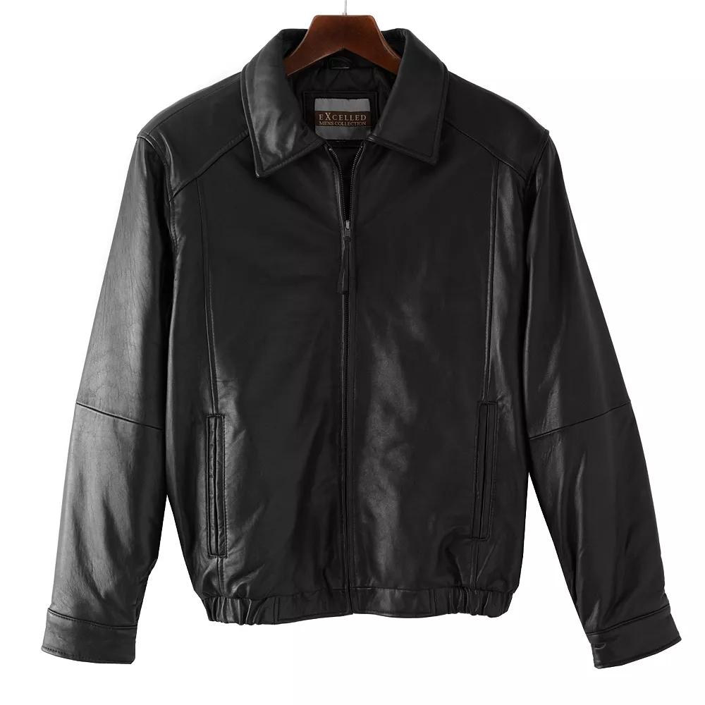 Big & Tall Excelled Leather Bomber Jacket, Men's,  Product Image