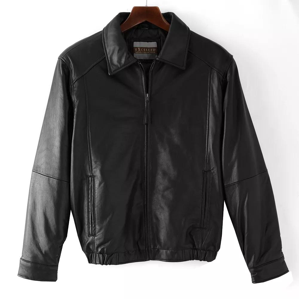 Men's Excelled Leather Bomber Jacket, Size: XXL, Black Product Image