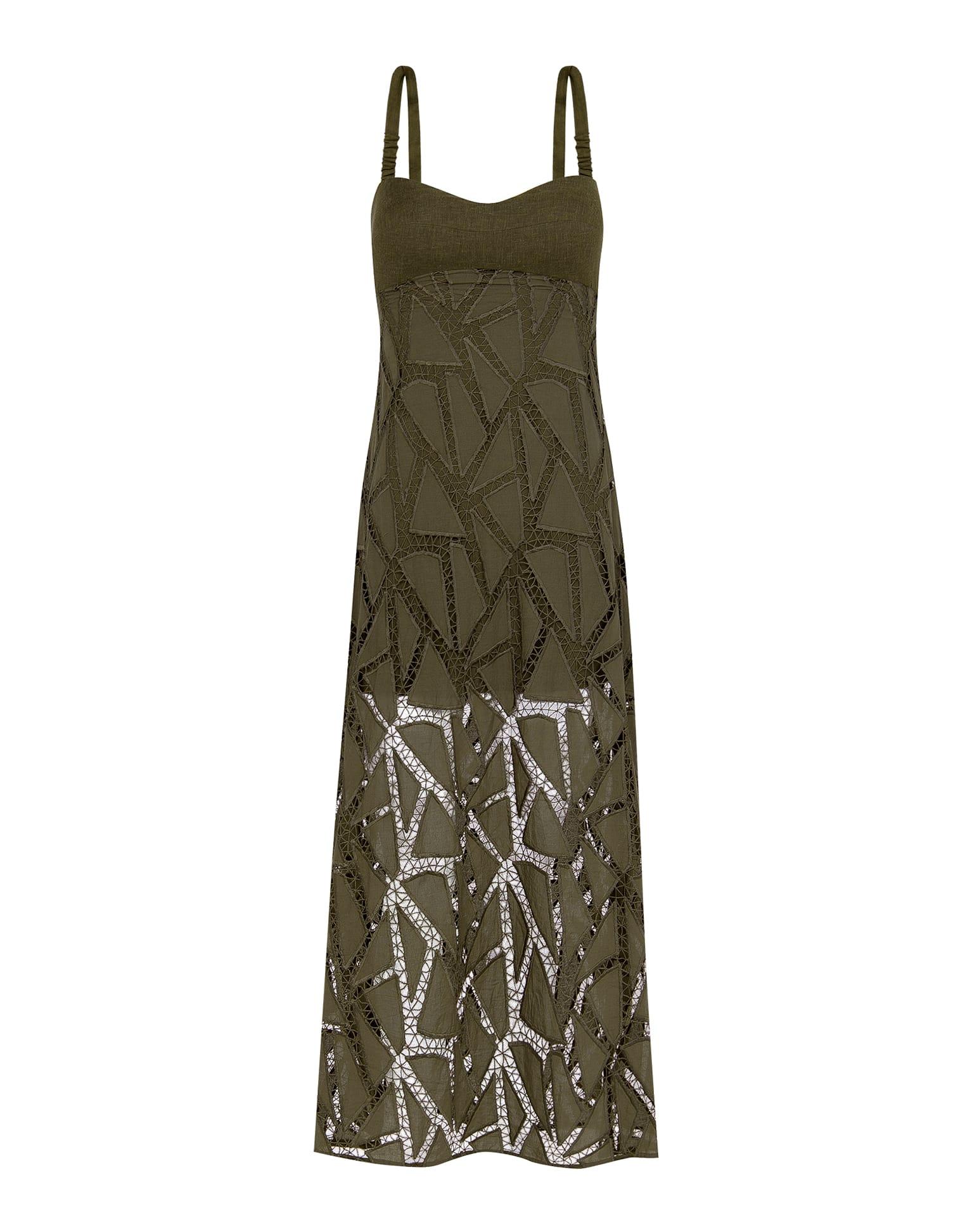 Eleni Long Dress (exchange only) - Evergreen Product Image
