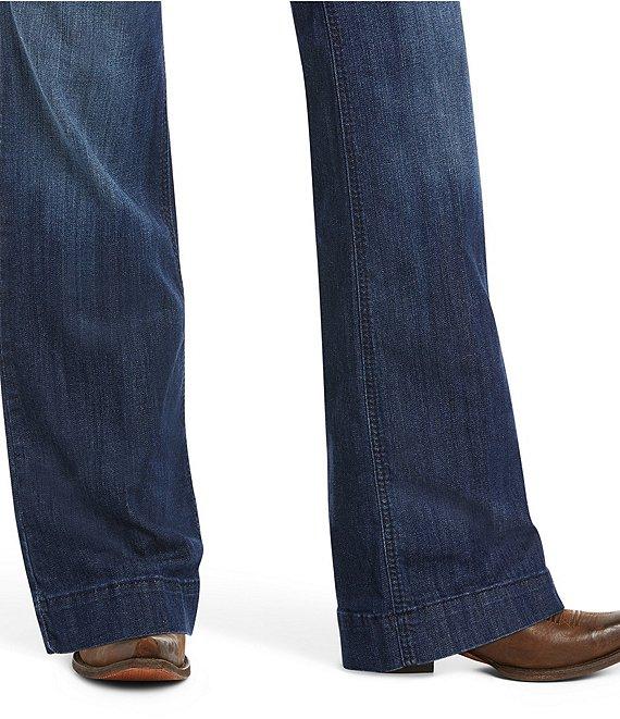 Ariat Lucy Mid Rise Wide Leg Stretch Denim Jeans Product Image