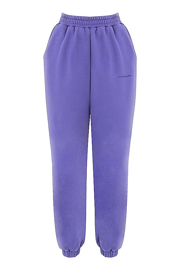 Sky  purple fleece back jogging trousers - sale Product Image