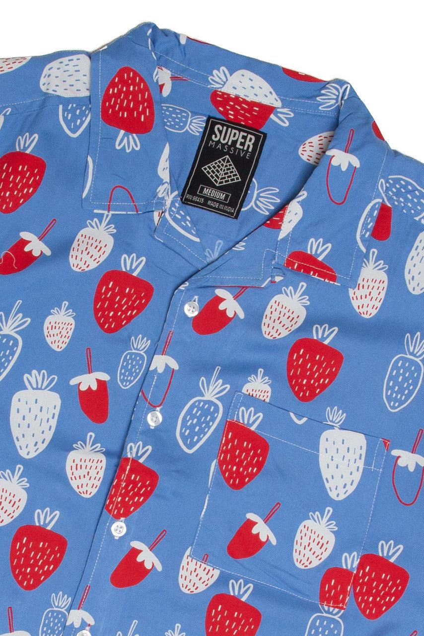 Strawberries From Heaven Button Up Shirt Product Image