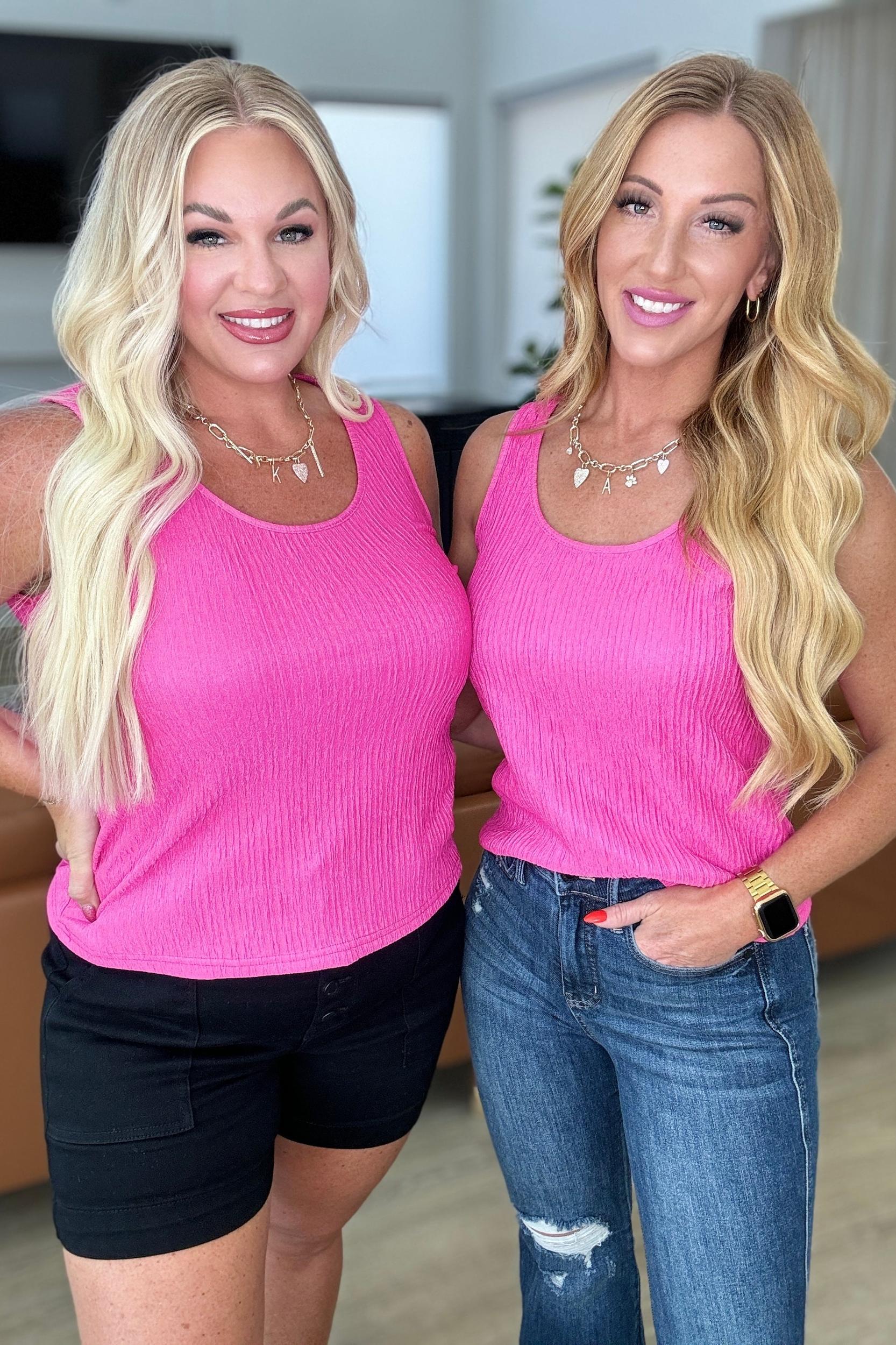 Jenna High Rise Control Top Cuffed Shorts in Pink Product Image