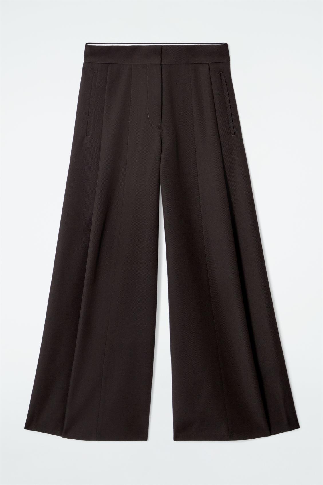 RELAXED WOOL-BLEND WIDE-LEG PANTS Product Image