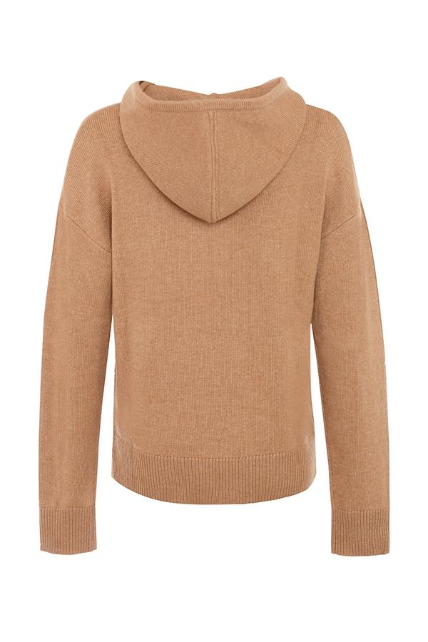 Jionni  camel cashmere blend hoodie - sale Product Image