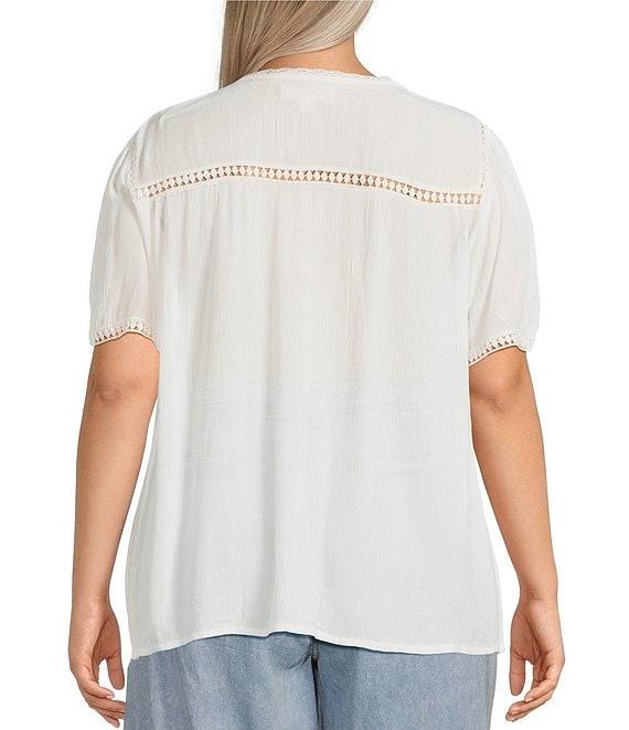 Nurture Plus Size Short Sleeve V-Neck Blouse Product Image