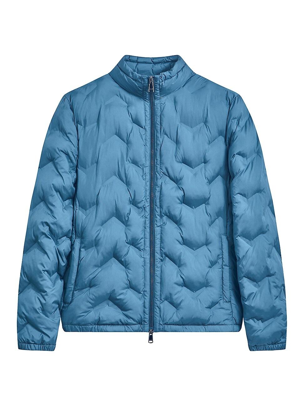 Mens Quilted Zip Bomber Jacket Product Image