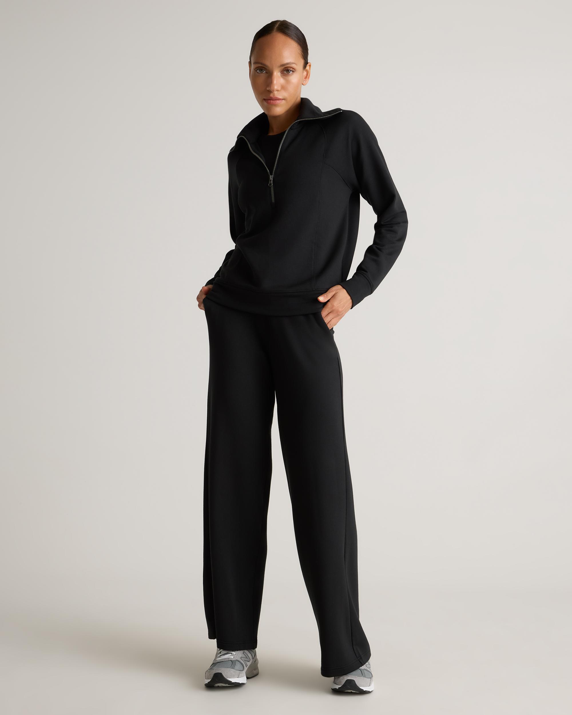 Quince | Women's SuperSoft Fleece Half Zip Lenzing Modal Product Image