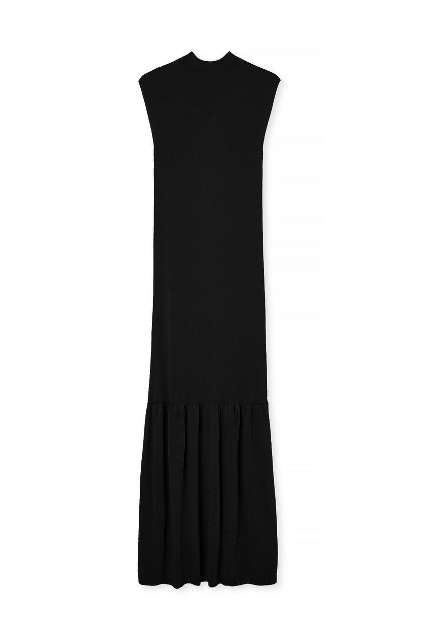 Knitted Frill Maxi Dress Product Image