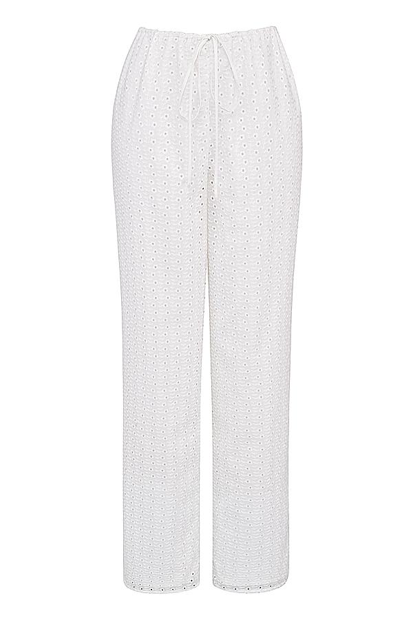 Frankie  white broderie anglais trousers Product Image
