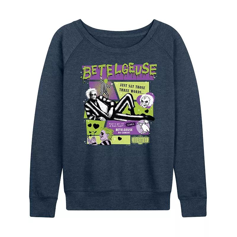 Womens Beetlejuice 2 Betelgeuse French Terry Long Sleeve Tee Heather Grey Product Image