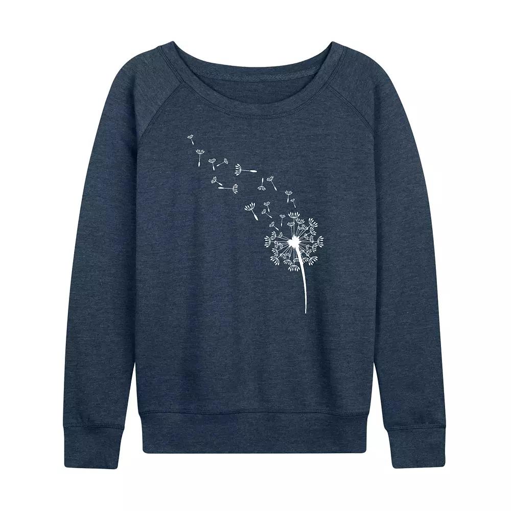 Women's Dandelion Seeds French Terry Long Sleeve Tee,  Product Image