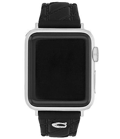 COACH Womens 384041mm Quilted Silicone Apple Strap Watch Product Image