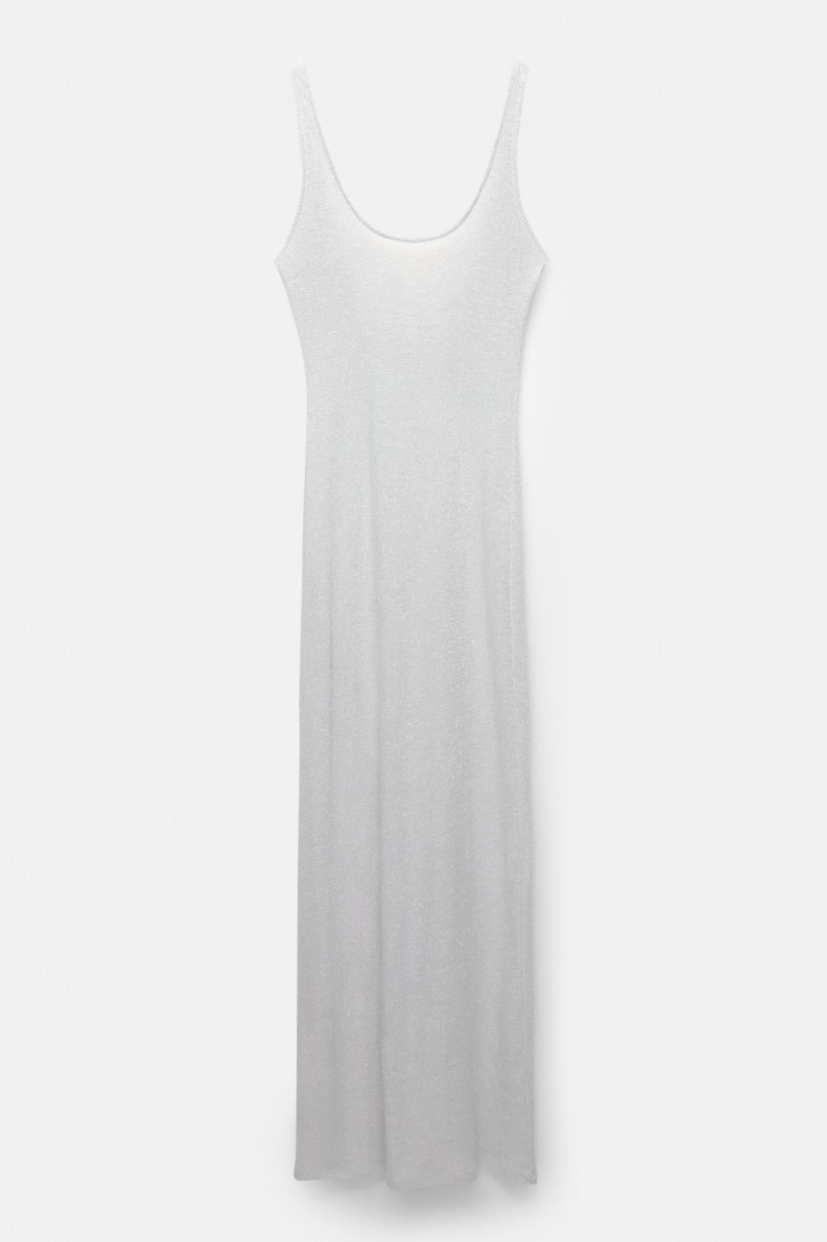 Metallic knit midi dress Product Image