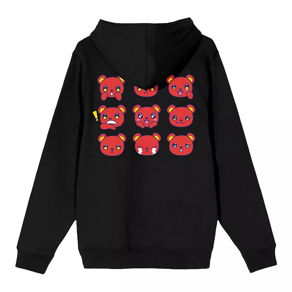 Men's Zhong Black with Red Bear Hoodie,  Product Image