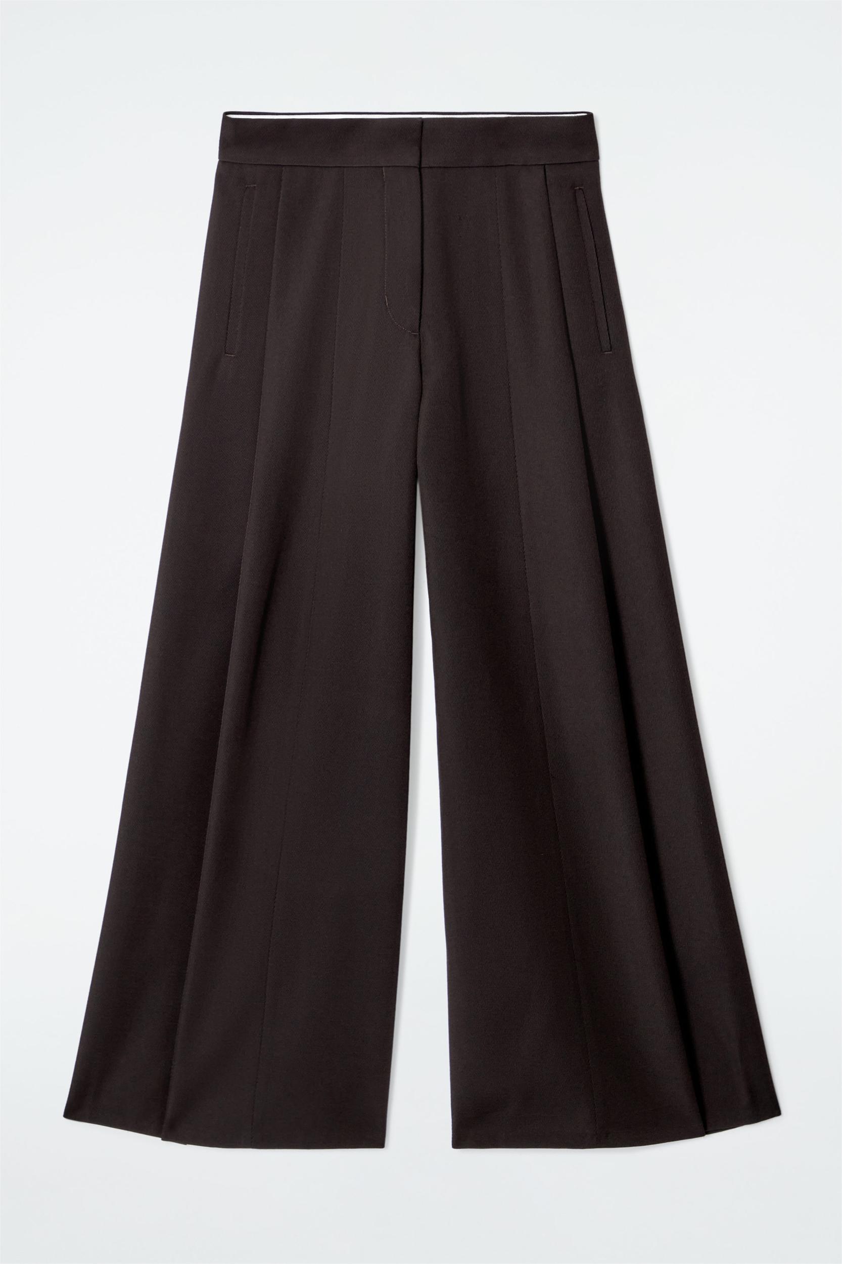 RELAXED WOOL-BLEND WIDE-LEG PANTS Product Image