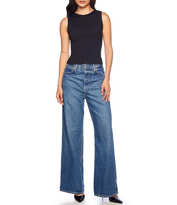 Susana Monaco Crew Neck Sleeveless Fitted Tank Top Product Image