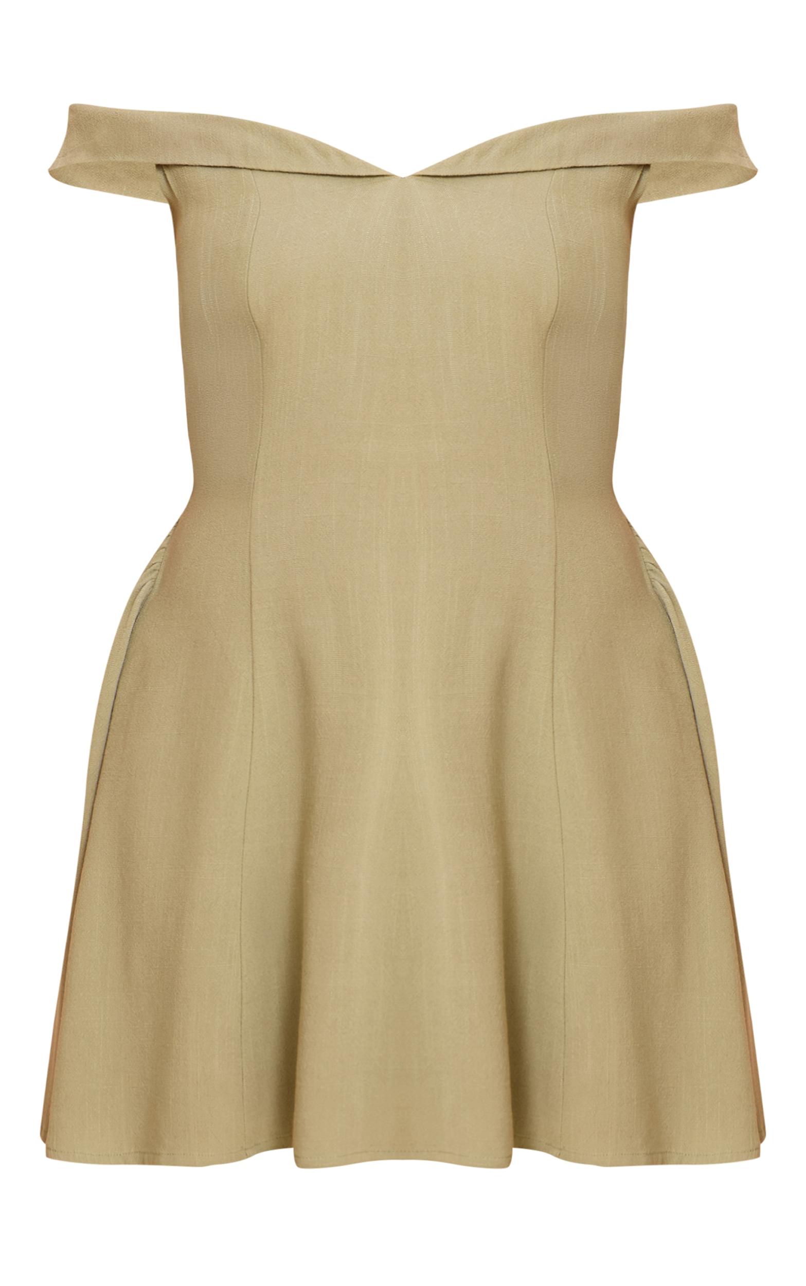 Sage Bardot Shift Dress Product Image
