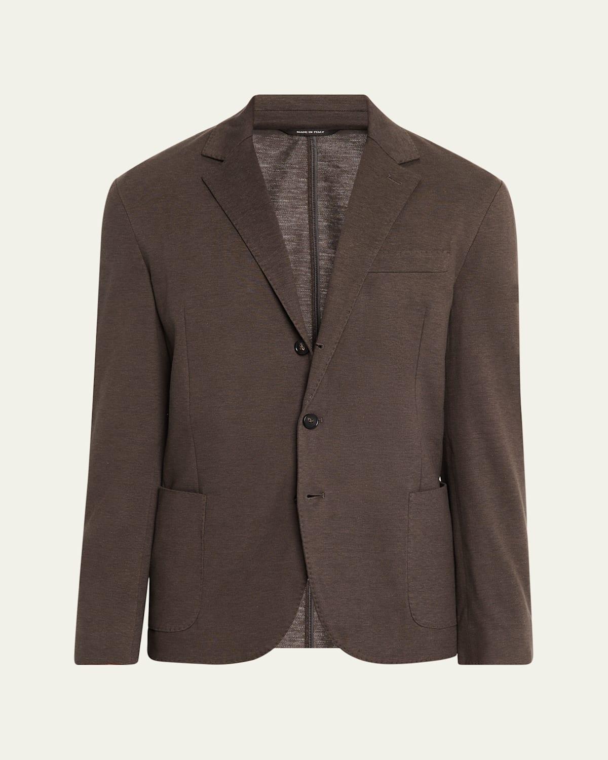 Mens Pique Single-Breasted Sweater Jacket Product Image