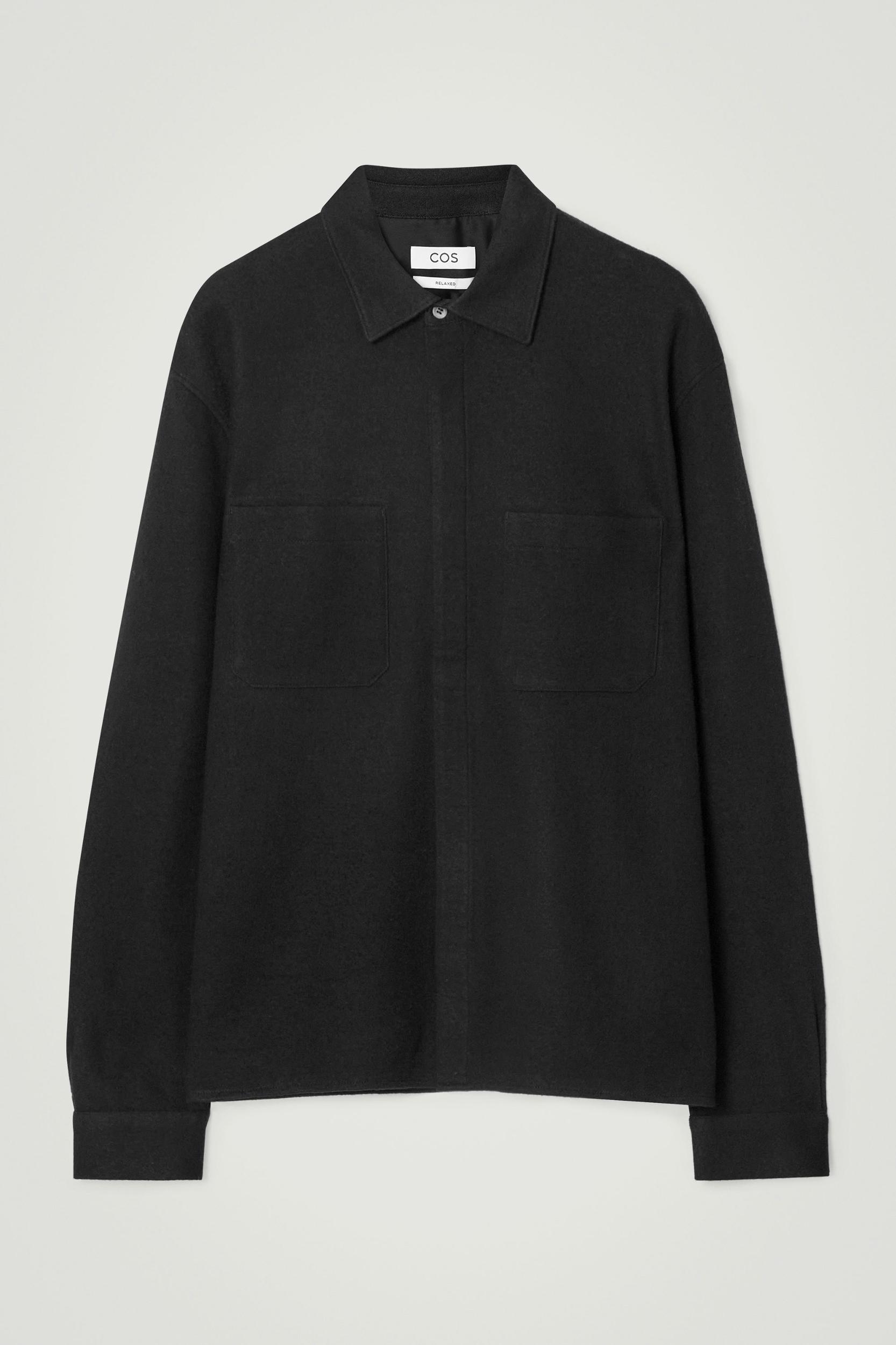 RELAXED BOILED-WOOL OVERSHIRT Product Image
