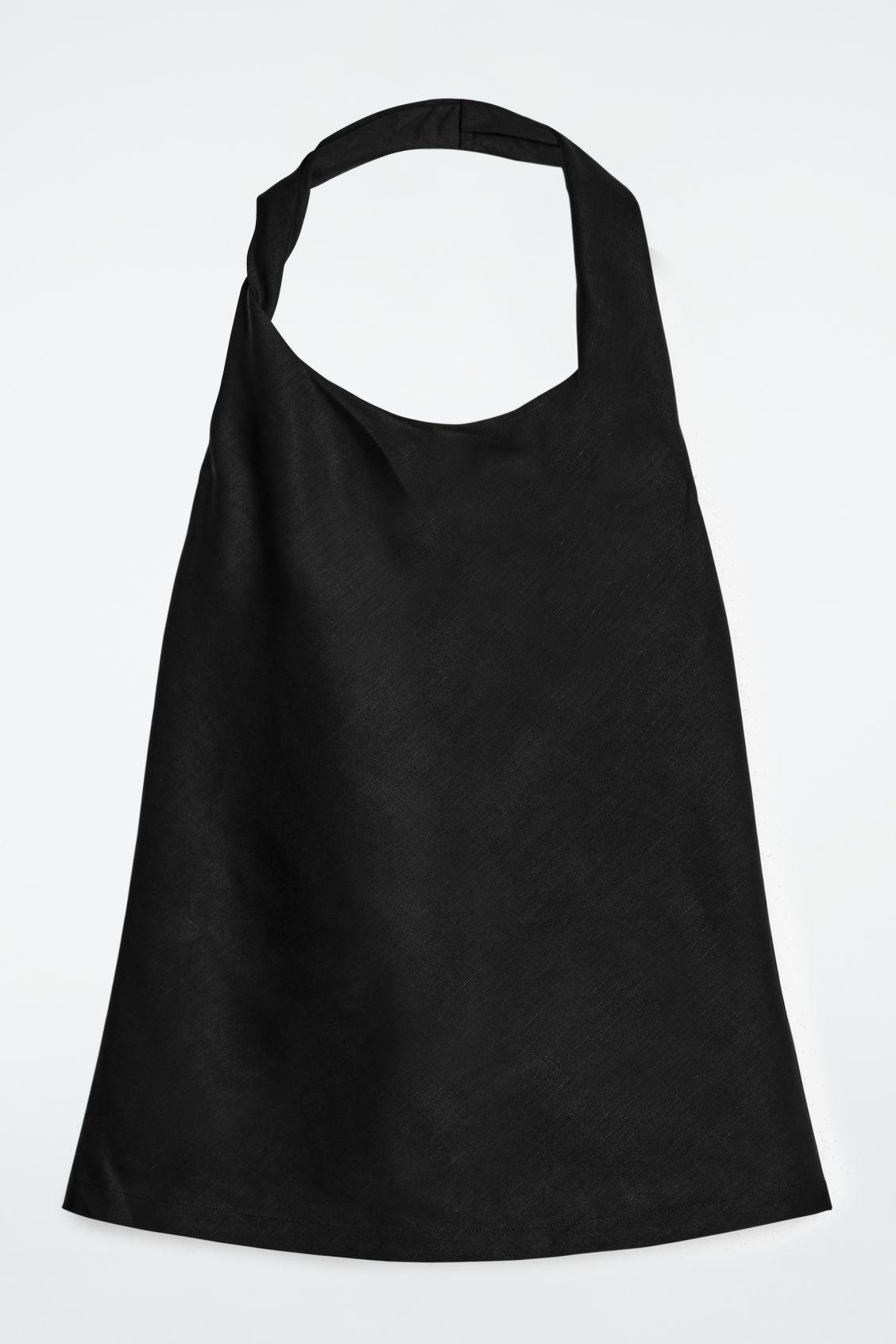 TWIST-DETAIL LINEN-BLEND TOP Product Image