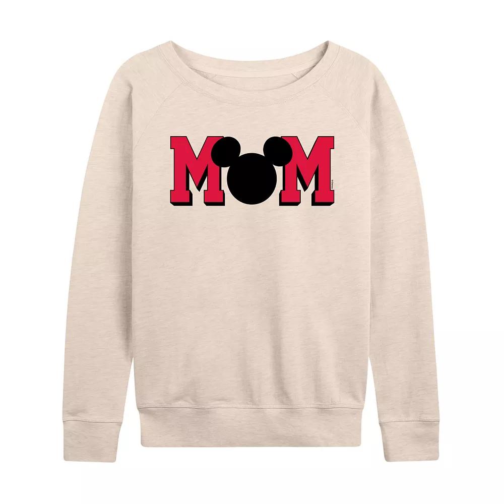 Disney's Mickey Mouse Women's Mom French Terry Long Sleeve Tee,  Product Image