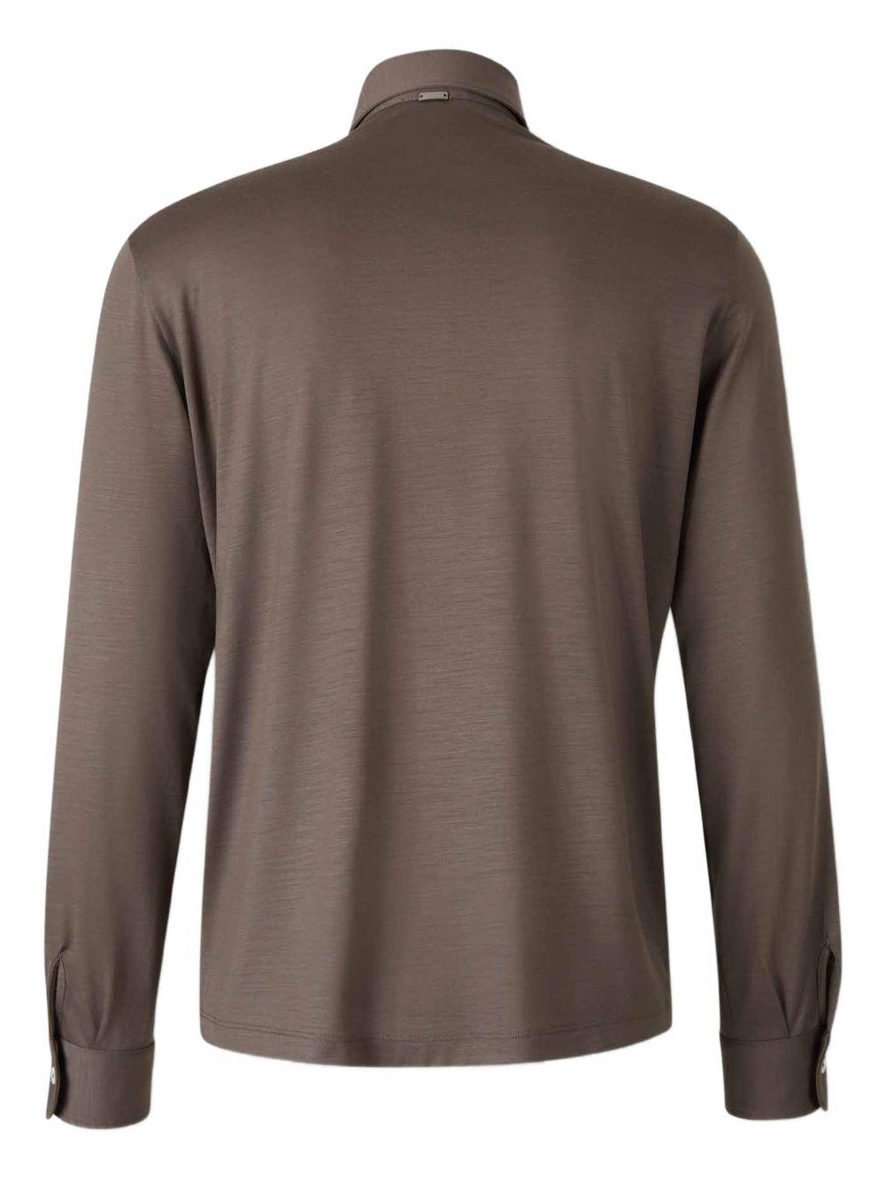 long-sleeve polo shirt Product Image